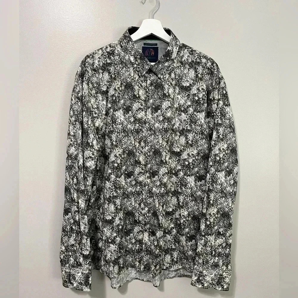 Modern English John Lennon  Medallion Stretch Shirt